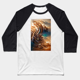 The Coffee Starry Teal ocean| starry night Baseball T-Shirt